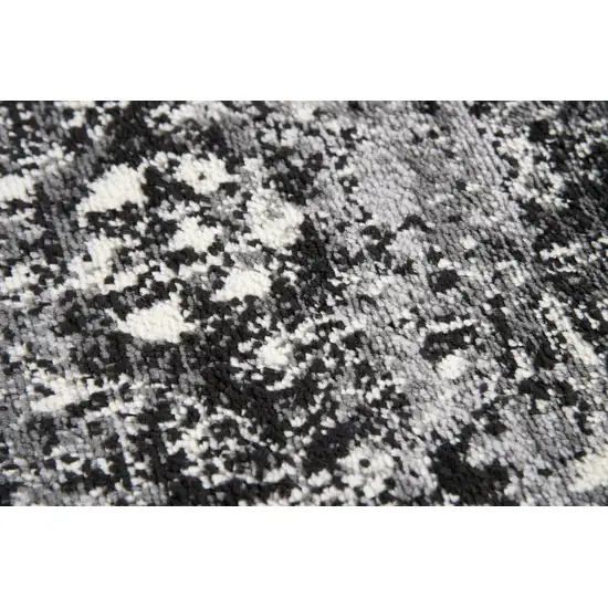 Brown Ivory Black And Light Gray Oriental Area Rug Photo 5