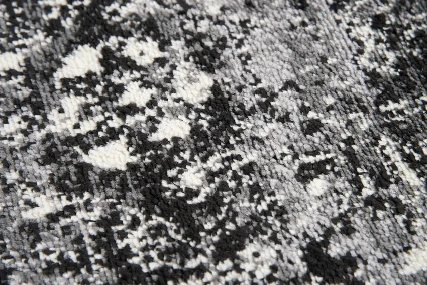 Brown Ivory Black And Light Gray Oriental Area Rug Photo 5