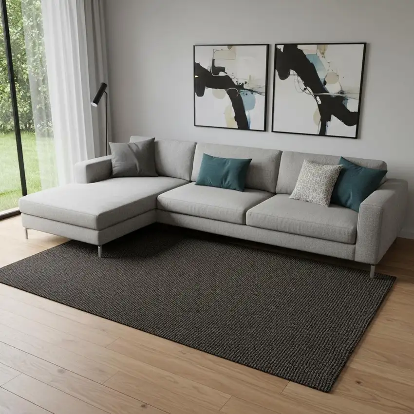 Brown Jute Handmade Area Rug Photo 2