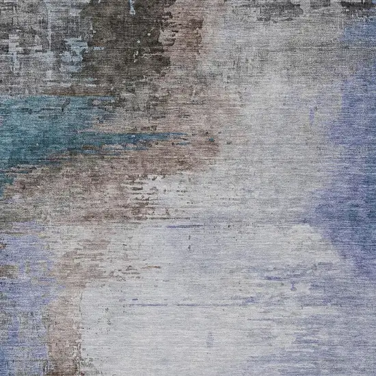 Brown Lavender And Taupe Abstract Washable Indoor Outdoor Area Rug Photo 8