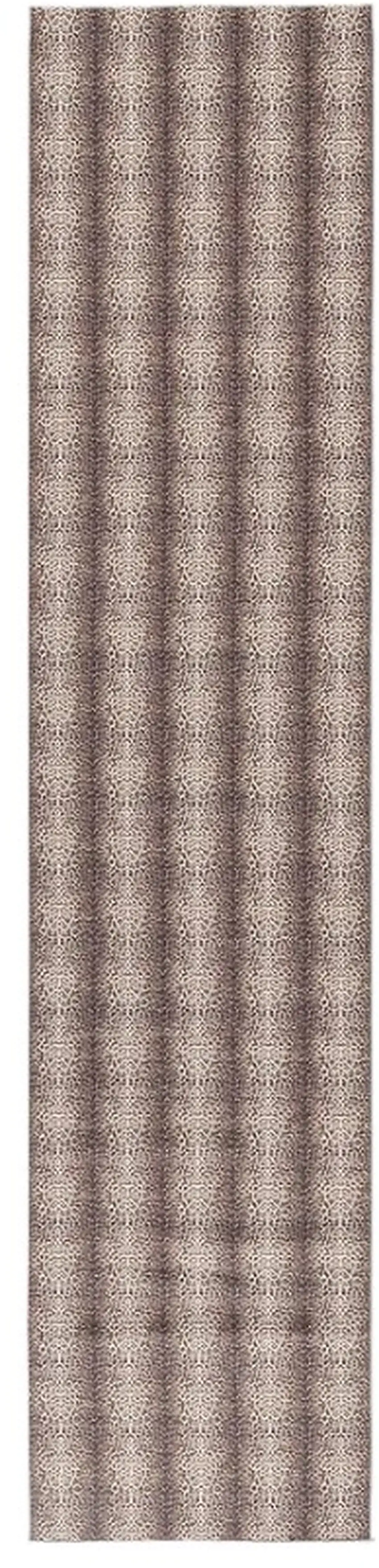 Brown Leopard Print Power Loom Washable Non Skid Runner Rug Photo 1