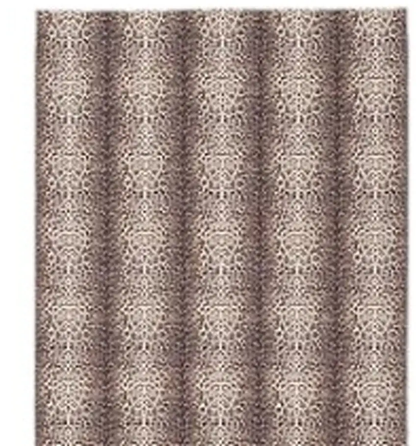 Brown Leopard Print Power Loom Washable Non Skid Runner Rug Photo 6