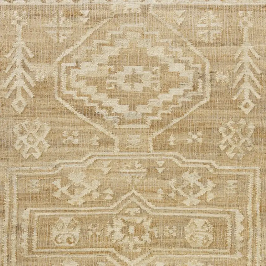 Brown Medallion Hand Woven Area Rug Photo 4