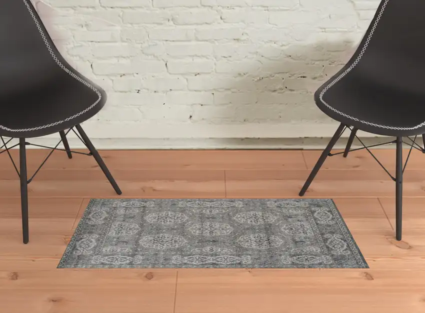 Brown Medallion Power Loom Area Rug Photo 3