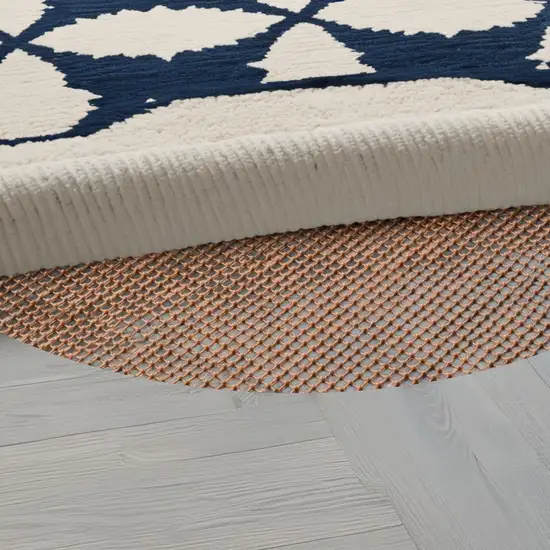 8' Round Brown Non Slip Outdoor Rug Pad Photo 1