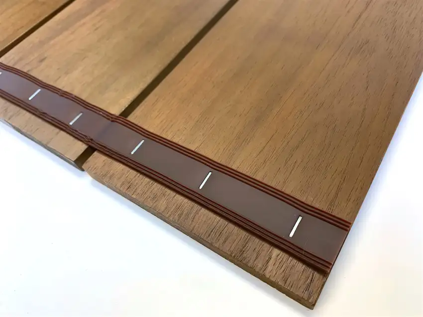 Brown Non Slip Wood Plank Bath Floor Mat Photo 3
