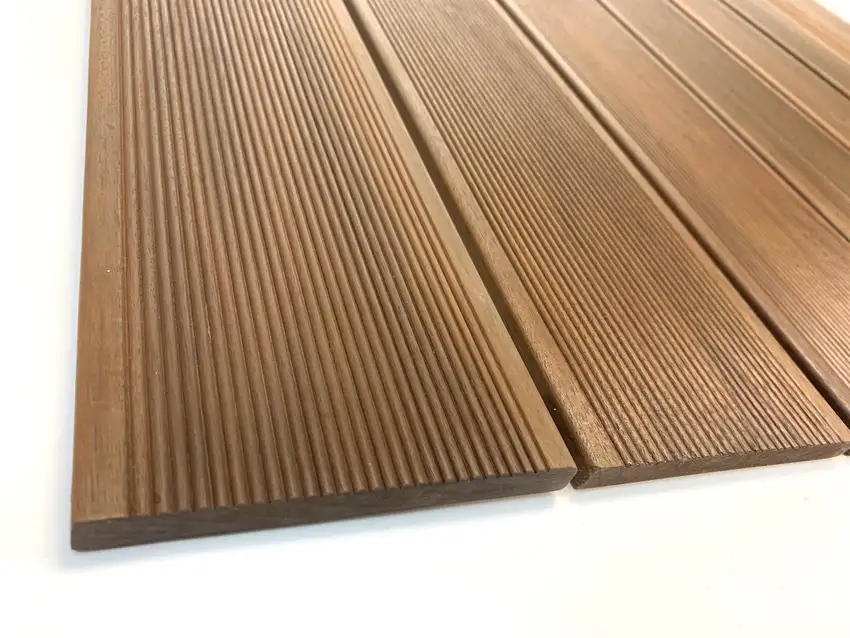 Brown Non Slip Wood Plank Bath Floor Mat Photo 2
