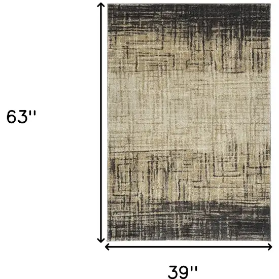 Brown Ombre Abstract Area Rug Photo 4