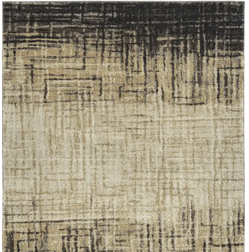 Brown Ombre Abstract Area Rug Photo 3
