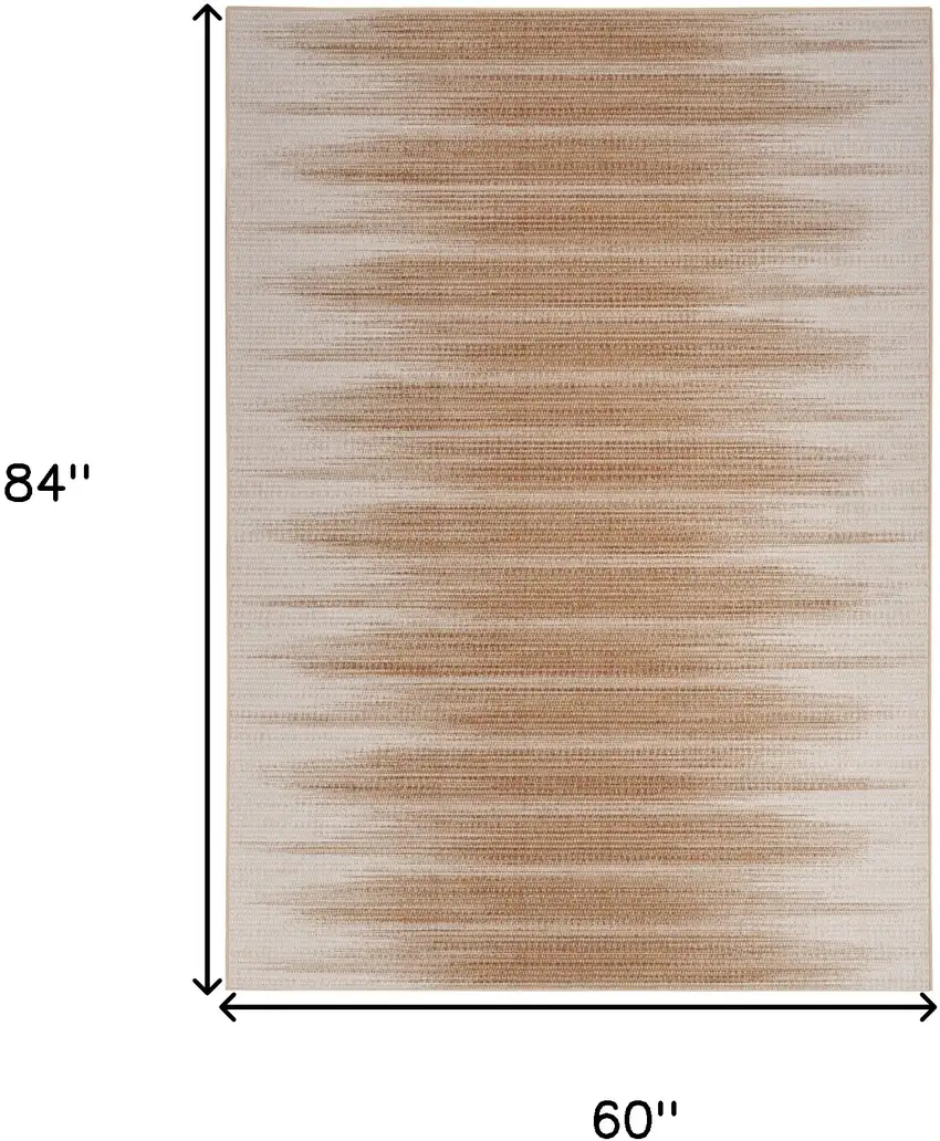 Brown Ombre Distressed Non Skid Area Rug Photo 3