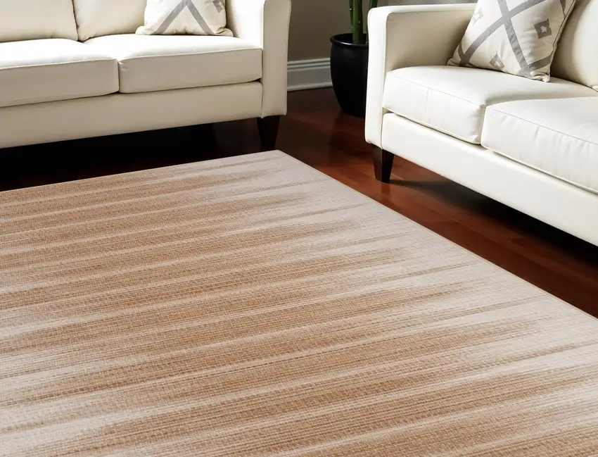 Brown Ombre Distressed Non Skid Area Rug Photo 1