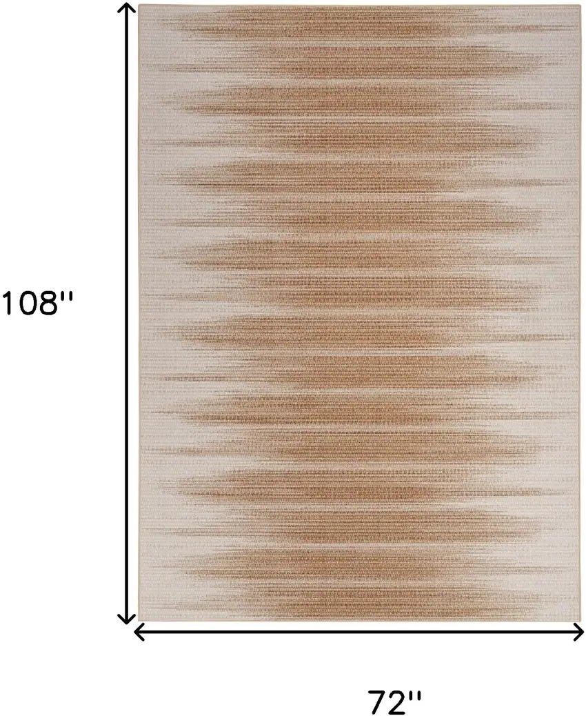 Brown Ombre Distressed Non Skid Area Rug Photo 3