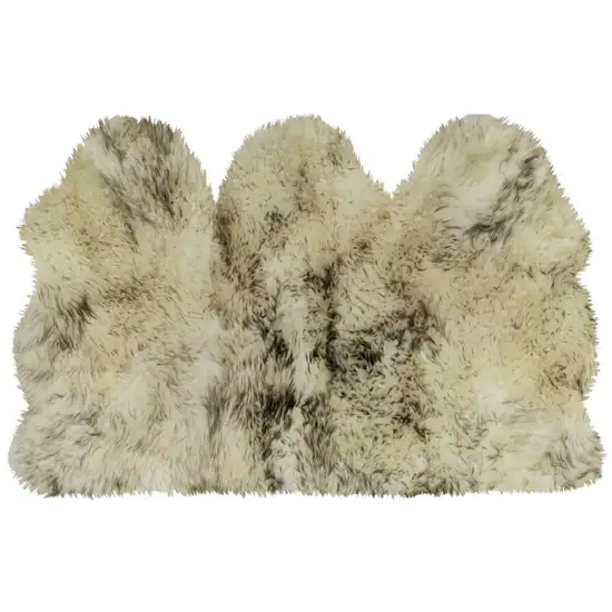 Brown Ombre Natural Sheepskin Area Rug Photo 2