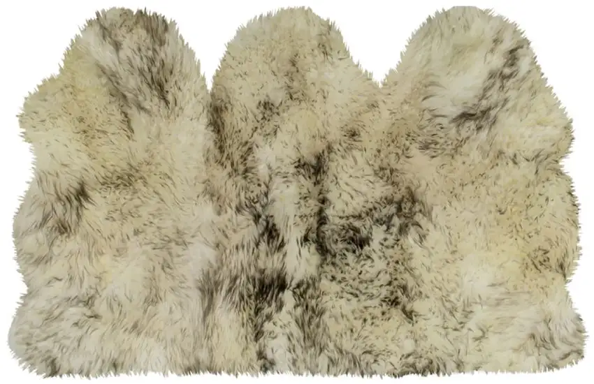 Brown Ombre Natural Sheepskin Area Rug Photo 2