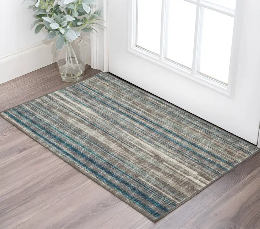 Brown Ombre Tufted Handmade Area Rug Photo 1