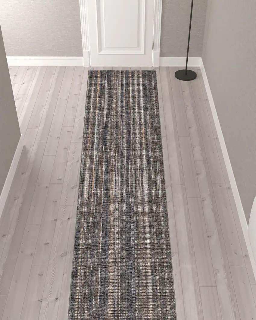Brown Ombre Tufted Handmade Runner Rug Photo 2
