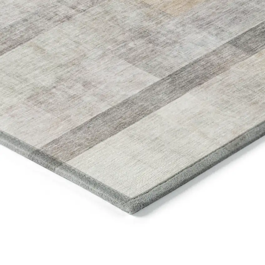 Brown Ombre Washable Non Skid Indoor Outdoor Area Rug Photo 7