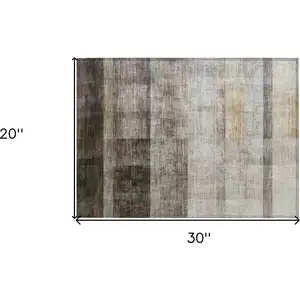 Photo of Brown Ombre Washable Non Skid Indoor Outdoor Area Rug