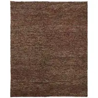 Photo of Brown Orange And Red Wool Hand Woven Distressed Stain Resistant Area Rug