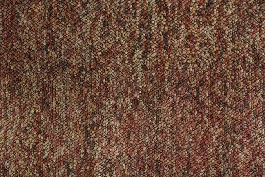Brown Orange And Red Wool Hand Woven Distressed Stain Resistant Area Rug Photo 8