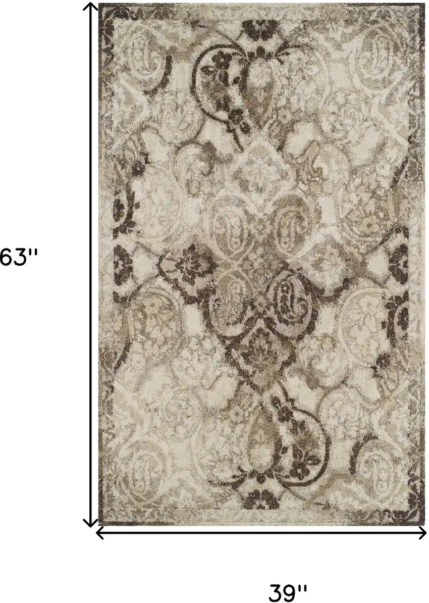 Brown Oriental Area Rug Photo 8