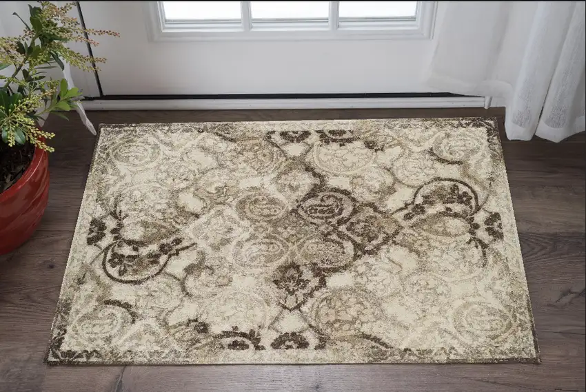 Brown Oriental Area Rug Photo 1