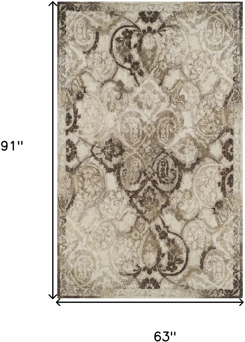 Brown Oriental Area Rug Photo 8