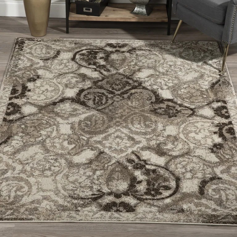 Brown Oriental Area Rug Photo 1