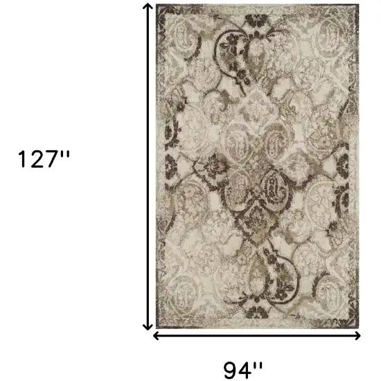 Brown Oriental Area Rug Photo 3