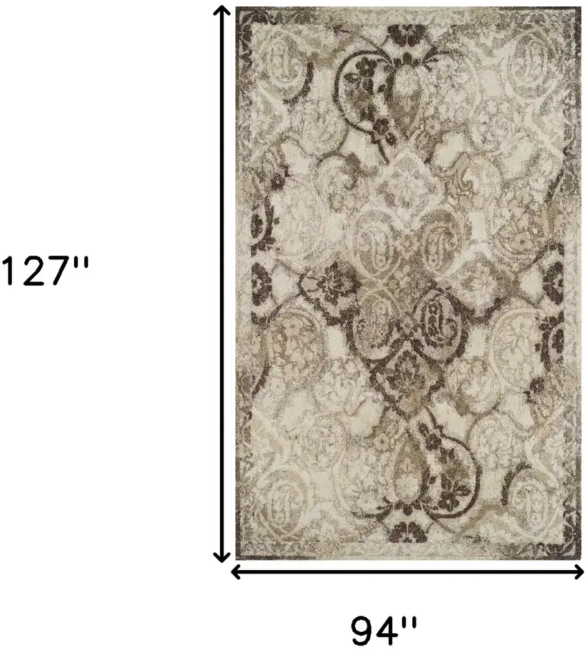 Brown Oriental Area Rug Photo 3