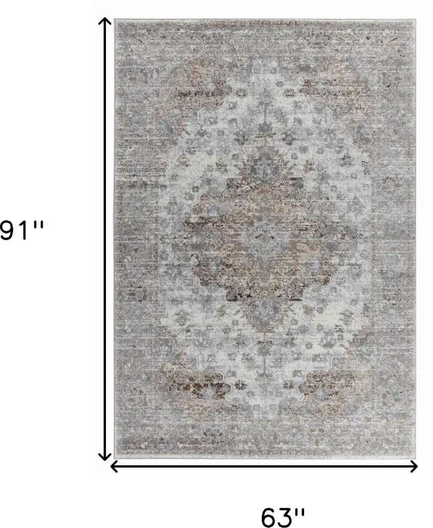 Brown Oriental Area Rug Photo 5