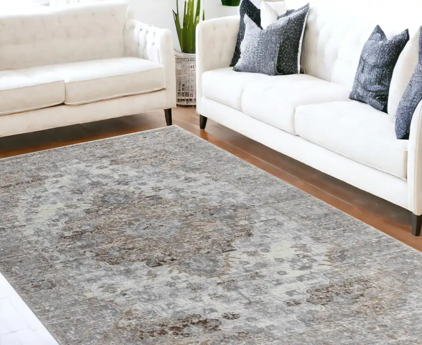 8' X 11' Brown Oriental Area Rug Photo 1