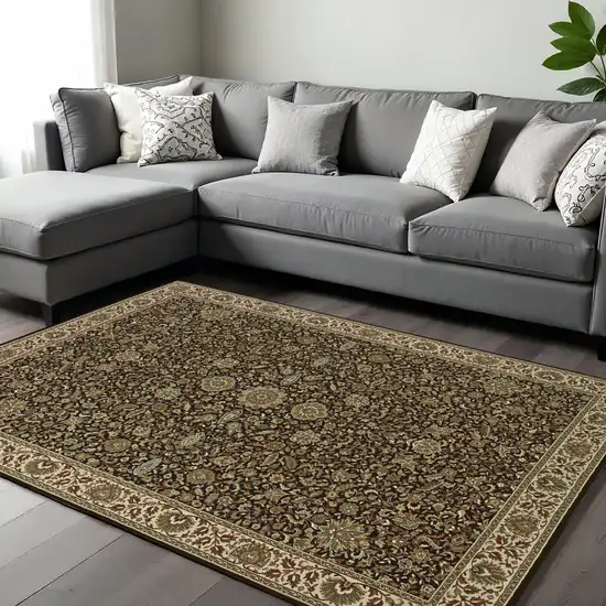 Brown Oriental Area Rug Photo 5