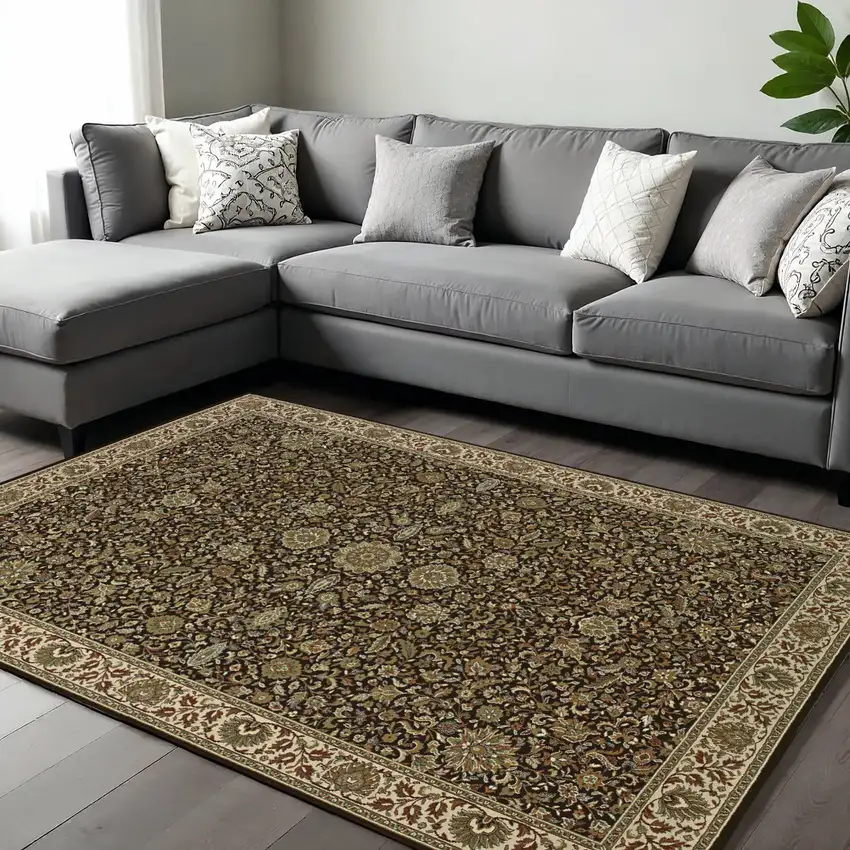 Brown Oriental Area Rug Photo 5