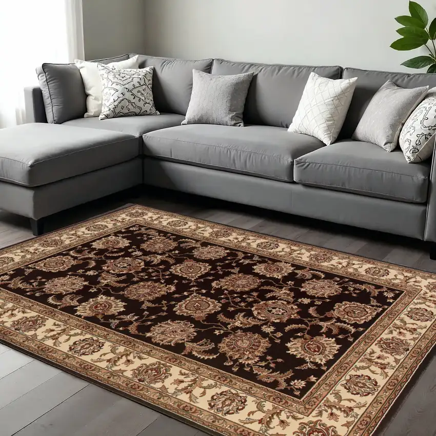 Brown Oriental Area Rug Photo 1
