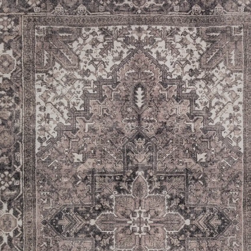 Brown Oriental Distressed Non Skid Area Rug Photo 4