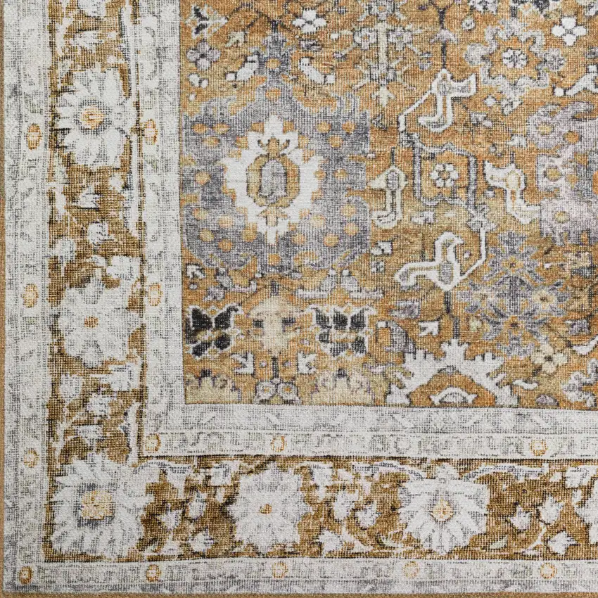 Brown Oriental Distressed Non Skid Area Rug Photo 3