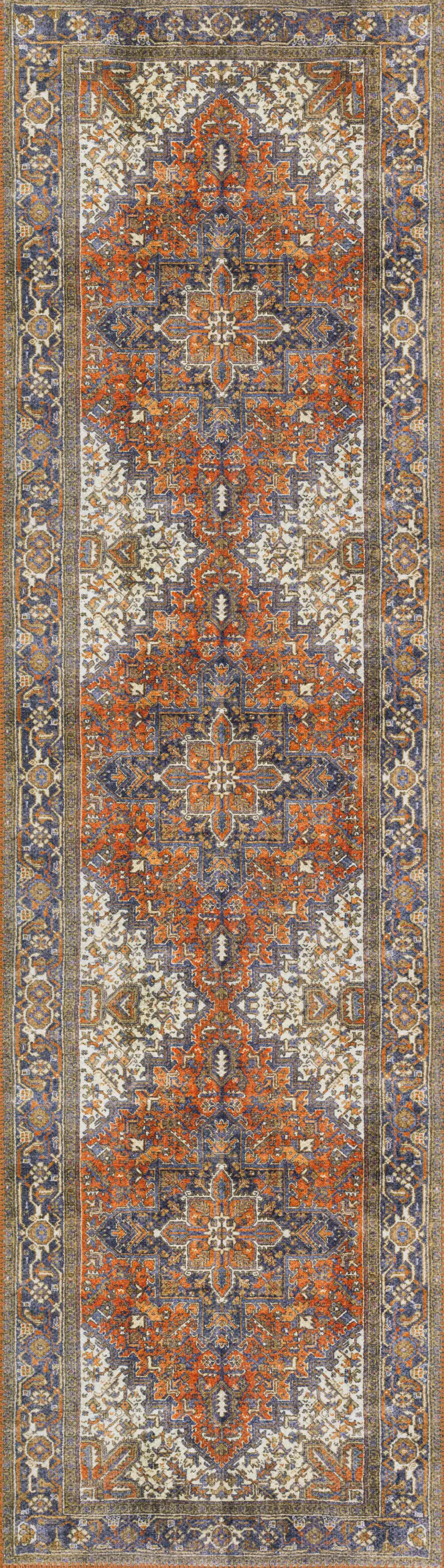 2' X 8' Brown Oriental Distressed Non Skid Runner Rug Photo 4