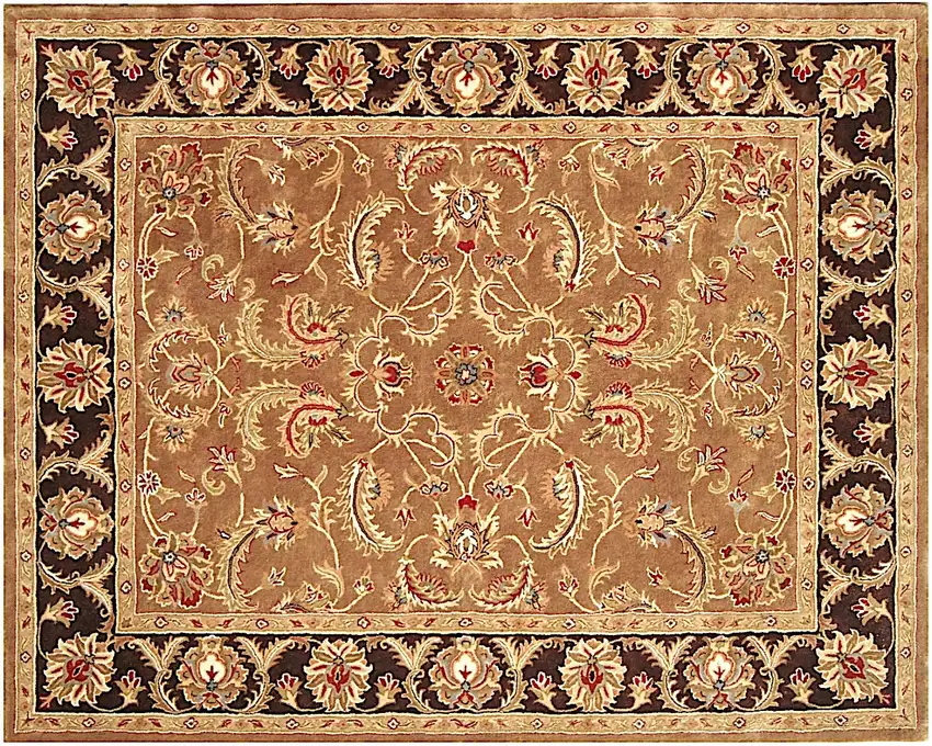 Brown Oriental Hand Tufted Non Skid Area Rug Photo 6
