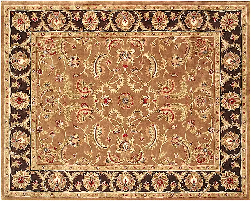 Brown Oriental Hand Tufted Non Skid Area Rug Photo 2