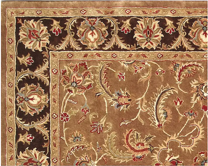 Brown Oriental Hand Tufted Non Skid Area Rug Photo 4