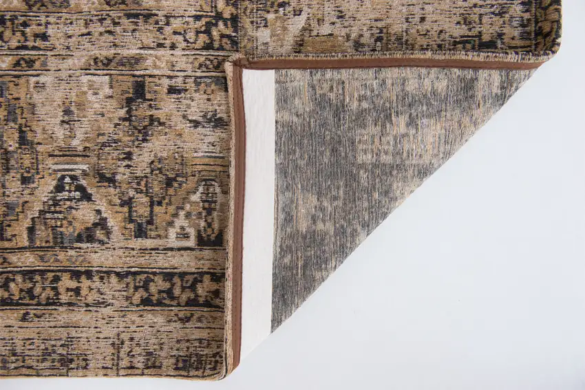 Brown Oriental Non Skid Area Rug Photo 4