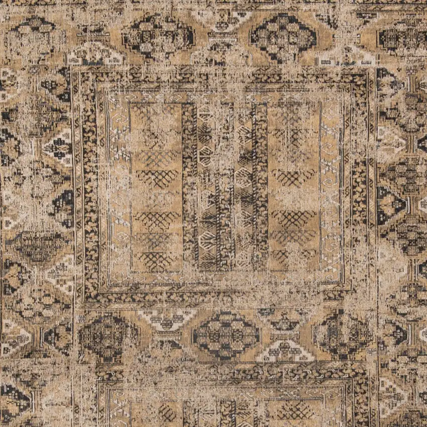 Brown Oriental Washable Area Rug Photo 7
