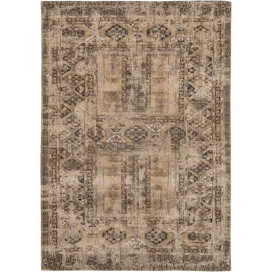 Brown Oriental Washable Area Rug Photo 2