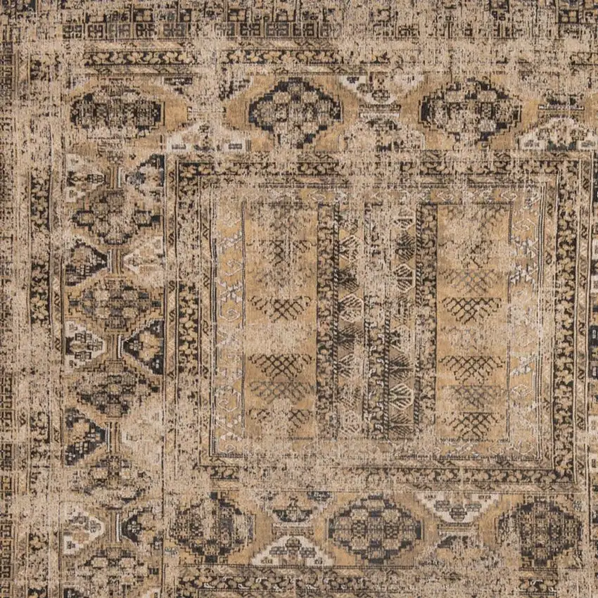 Brown Oriental Washable Area Rug Photo 3
