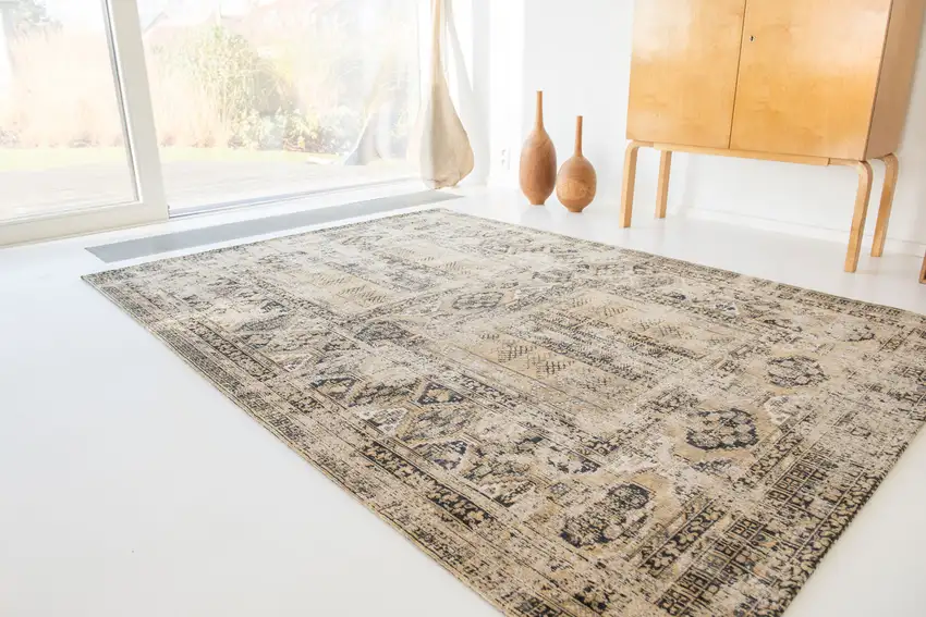 Brown Oriental Washable Area Rug Photo 4