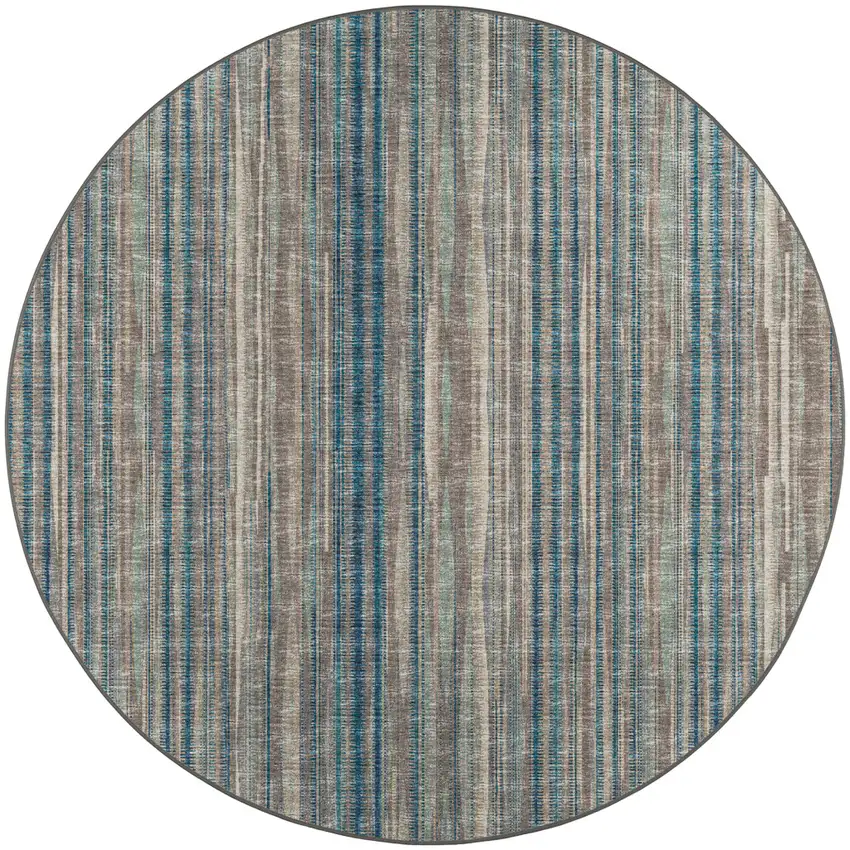 8' X 8' Brown Round Ombre Tufted Handmade Area Rug Photo 5