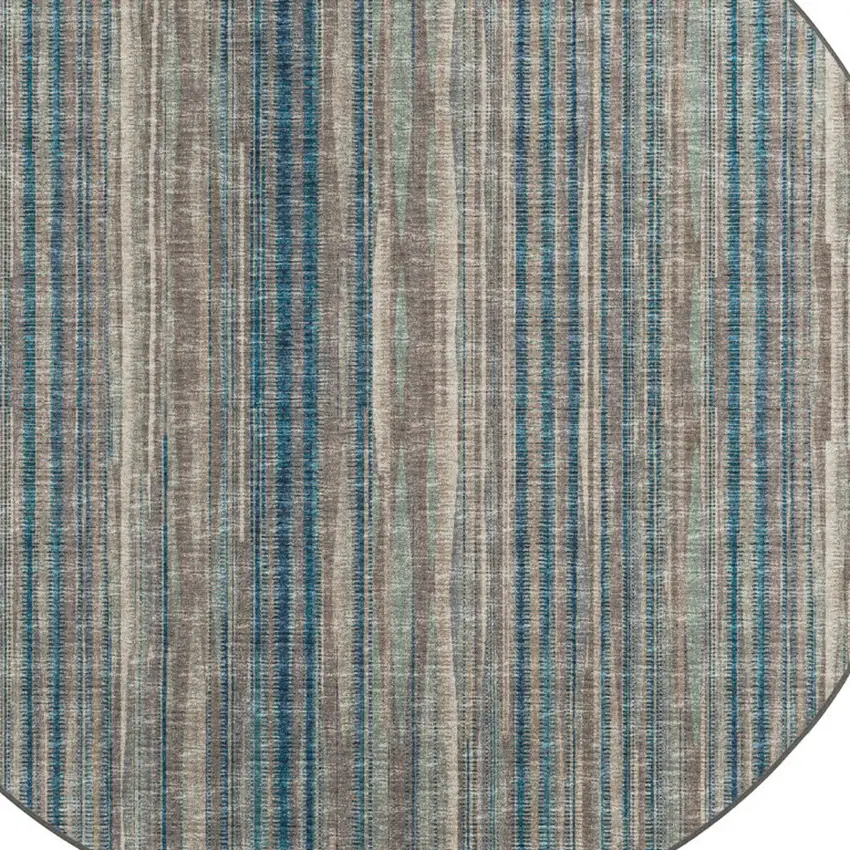 8' X 8' Brown Round Ombre Tufted Handmade Area Rug Photo 5