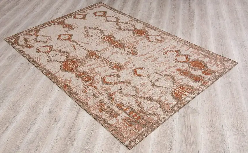 Brown Rust Distressed Area Rug Photo 7
