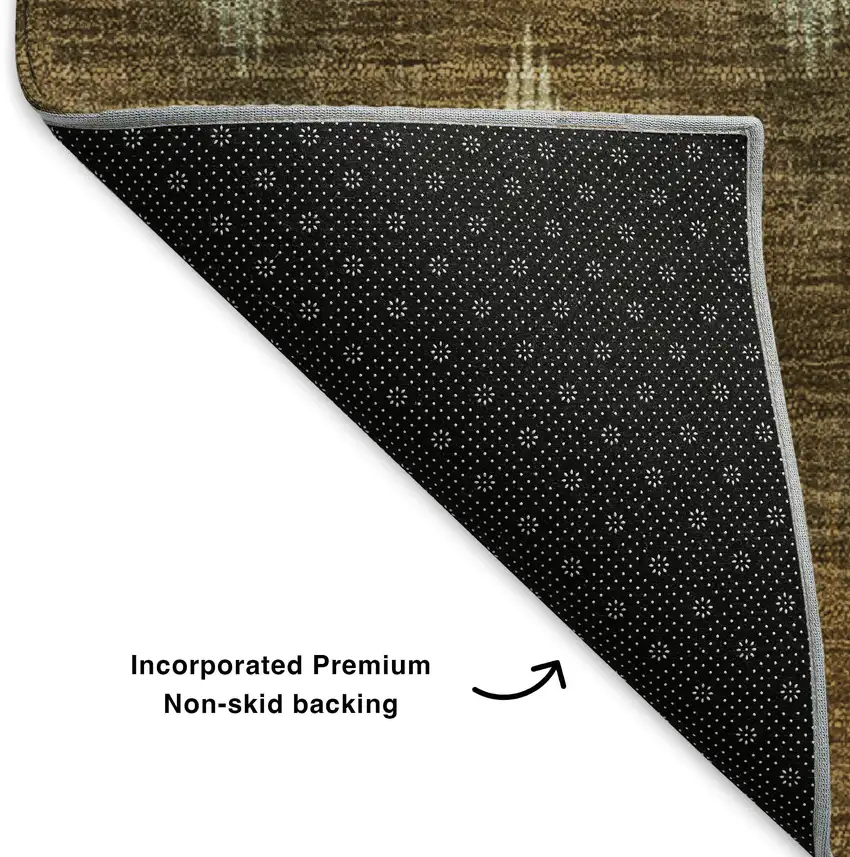 Brown Sage And Beige Southwestern Washable Area Rug With UV Protection Photo 5